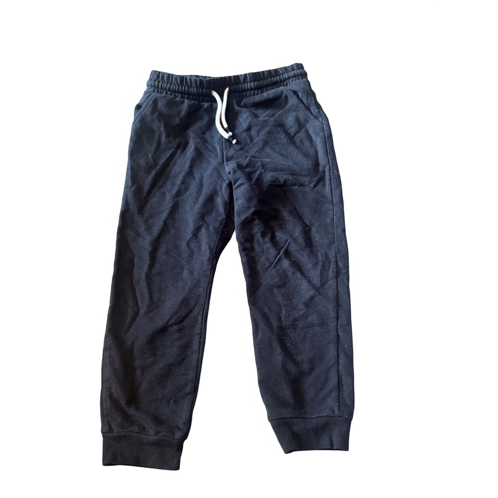 Okie Dokie Toddler Boys Black Fleece Jogger Pants Drawstring 4T F18334